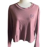 PINK - Victoria's Secret -CROPPED TSHIRT-WOMENS SIZE LARGE Long sleeve tshirt, excellent condition  Measurements: Bust: armpit to armpit 24 inches  Length: shoulder seam to bottom 18.5 inches  Photo 0