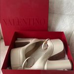 Valentino Garavani  Cream Platform Heels Photo 0