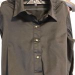 Preston & York  Black Crisp Cotton Blend Long Sleeved Pull on blouse S Photo 3