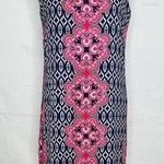 Rose + Olive  Sheath Tank Dress Multicolor Geometric Sleeveless Scoop Size 4 Photo 0