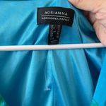 Adrianna Papell NWT Blue Floral Print Smocked Waist Dress Size 14 Photo 4