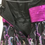 Bebe Silk Paisley Print Bubble Hem Strapless Dress Photo 2