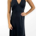BCBGMAXAZRIA 00s  Vintage Black Halter V-Neck Knee Length Formal Cocktail Dress Photo 6
