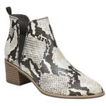 Dr. Scholls Dr. Scholl’s Teammate Snakeskin Ankle Booties Size 8 White Black NWB Photo 1