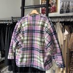 ZARA  Lilac Plaid Bouclé Overshirt Jacket Photo 6