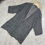 Eileen Fisher Organic Linen Blend Longsleeve Open Front Long Cardigan Knit M Photo 2