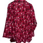 New Sleep Sense PJ Top red dog print flannel soft womens M NWT dalmatian poodle Size M Photo 3