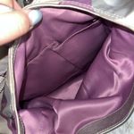 Coach  Op Art Scarf Print Signature Shoulder Bag with Purple and Silver Detail Photo 8