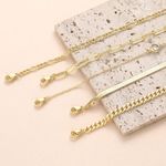 Gold Bracelets for Women, 14K Real Gold Jewelry Sets for Women Cute Tennis Beaded Bracelets for Women Photo 2