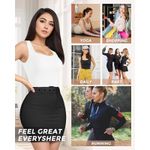 NWT ~ Set/2 Black & White Tummy Control Shapewear Compression Tank Tops ~ XXL Size 2X Photo 5