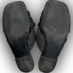 ZARA  FLAT QUILTED SANDALS SLIPPERS SLIP ON SLIDES BLACK 7.5/38 EUC Photo 6