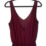 Show Me Your Mumu Kendall Maxi Dress Merlot Chiffon Maroon Burgundy Dark Cherry Red Bridesmaid Gown V-Neck Open Back Full Length Size XL X-Large Photo 6