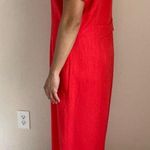 Vintage Saks David Warren Linen Blend Short Sleeve Sheath Dress Red Size M Size M Photo 10