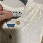 Hurley NWT Cream 1/4 Button Cinch Waist Hoodie Photo 6