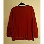 Vintage‎ Blast 1X Red Embroidered Cat Kitten Floral Sweatshirt Top Boho Cottage Photo 2