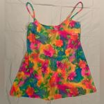 Vintage sheer floral bathing suit cover top Size L Photo 0