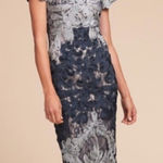 JS Collections BHLDN x JS Collection Santiago Blue and Gray Applique Dress Size 16 Women's Photo 0
