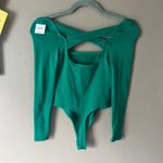 Anthropologie  Green Bodysuit Crisscross Back  Photo 2