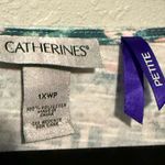 Catherines  Pink and Green Patterned Blouse Photo 2