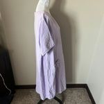 Flax  Linen Dress Womens Long Comfy Beach Size Large Lavender Purple Photo 4