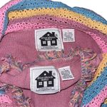 VTG Storybook Knits Pastel Striped Cardigan & Vest Y2K Cottagecore Knit Sweater Pink Size L Photo 4