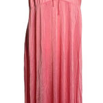 Vintage 70s Nylon Nightgown M Pink Pullover V Neck Spaghetti Straps Low Back Size M Photo 0