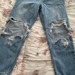 Topshop Moto Hayden Boyfriend Distressed Ripped Light Blue Jeans, size 26x30” Photo 5