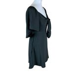 Dokotoo Black Tie Front Flutter Sleeve Mini Dress S Boho Cottagecore Festival Photo 2