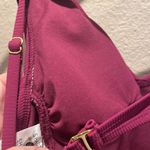 Shade & Shore New  V neck Purple Eggplant One Piece Swimsuit Medium NWT Photo 11