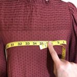 Universal Threads NWOT Rust Burgundy Embroidered Prairie Cottagecore Dress High Neck Medium New Photo 7