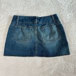 American Eagle American‎ Eagle Y2K Denim Mini Skirt Womens Sz 4 Blue Snap Western VTG Festival Photo 1