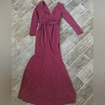 Dress the Population Carmen Dress Trumpet Maxi Gown XXS Burgundy long sleeve Photo 6