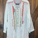 Johnny Was  Boho Embroidered Semi-Sheer V-Neck Tunic Photo 0