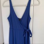 EXPRESS  Royal Blue Deep V Neck Wrap Tie Dress XS Photo 4