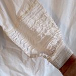 Alexis  Greyson Smocked Lace Long Sleeve Button Up Collared Blouse Top Photo 6