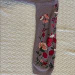 American Eagle AEO Floral Sleeve Embroidery Sweater Size Xs Photo 5