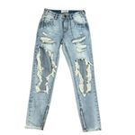 One Teaspoon Distressed Ankle Length Blue Jeans(Size 26) Photo 1