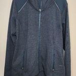 Athleta  STRONGER CYA HOODED FLEECE JACKET COAT FULL ZIP PEACOCK BLUE SZ LP Photo 0