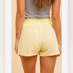 Mable Waffle Gauze Cotton Yellow Shorts Size M Photo 1