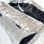 City Streets NWT  Silver Puffer Vest Full Zip Metallic Women’s Small Pockets Photo 7