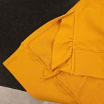 Michael Stars 💕💕 V-Neck Side Slit Ruffle Sweatshirt ~ Saffron Yellow Small Photo 5