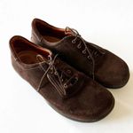 Birkenstock Footprints by Brown Suede Lace-up Loafers Size 41 Cork Footbed Comfy Photo 8