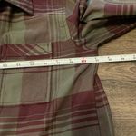 Women’s Ascend Maroon/Purple and Olive Green Long Sleeve Plaid Shirt, Size XS Photo 2