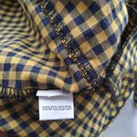 Yellow Blue Checkered Pants Jumpsuit Light Weight Casual Size 2X Photo 5