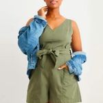 Aerie  Wrap Back Romper Green Photo 0