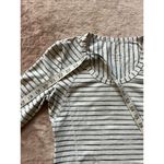 Athleta  Women's Long Sleeve striped pop‎ space dye black and white Sz 2XS Photo 5