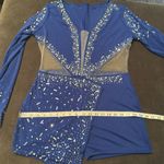 Women’s Blue Sparkly Long Sleeve V Photo 8