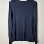 Loft BLack Wrap Front Super SOft Long Sleeve T Shirt Top w Waist Band Size Large Photo 5