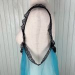 Vintage 50s 60s Movie Star Inc Lingerie Sheer Lace Fringe Nightie Top Coquette Blue Size undefined Photo 4