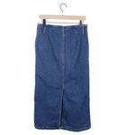 Faded Glory Vintage Y2K  Denim Maxi Skirt Size 4 Flap Pocket Back Slit Dark Wash Photo 1